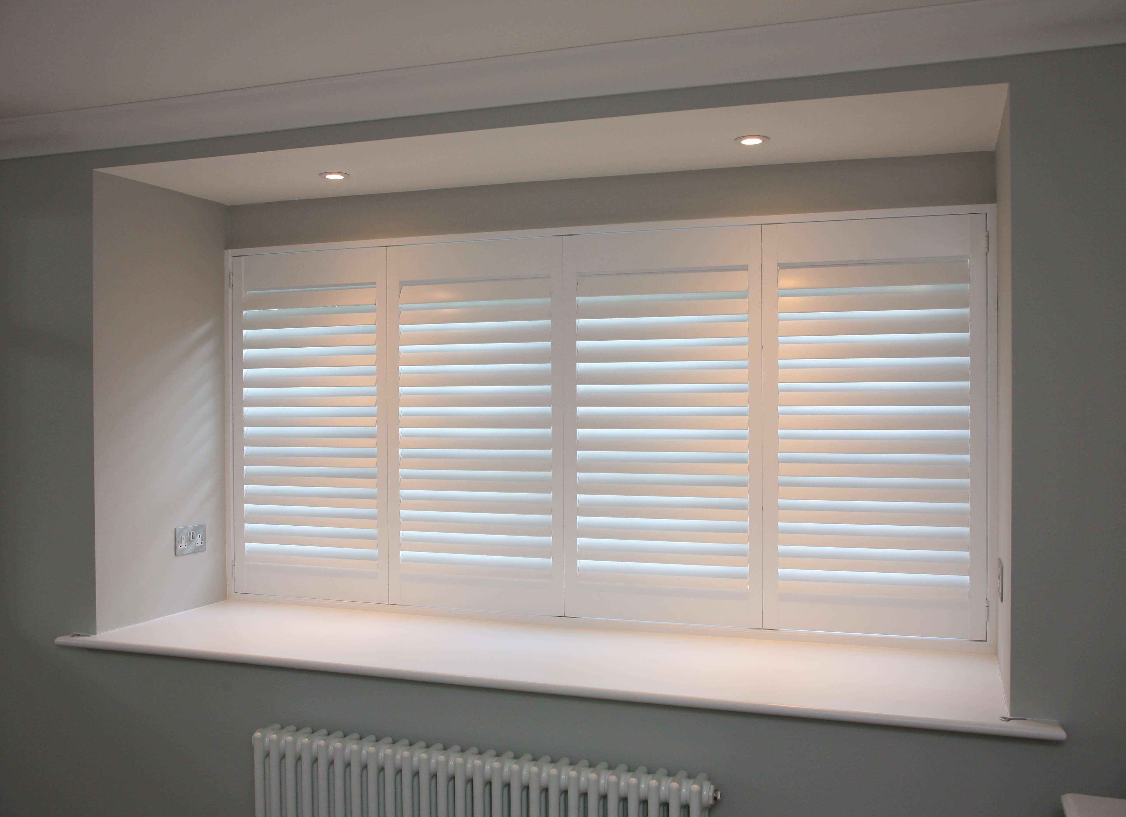 White Shutter Blinds Canvey Island - White Wooden Shutters