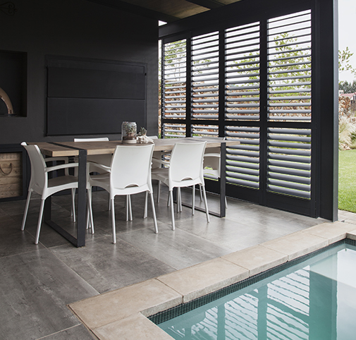 Stylish metal security shutters