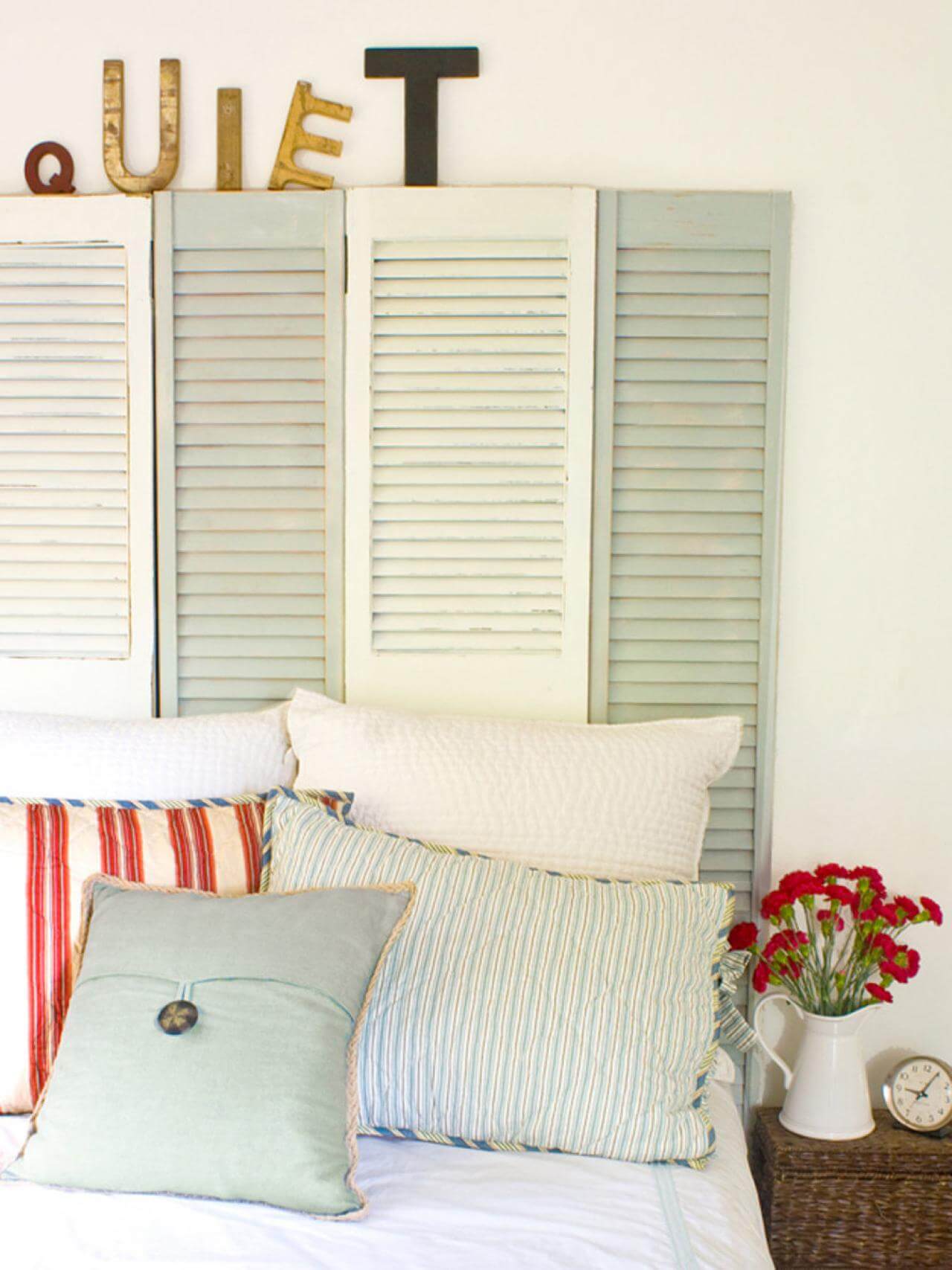 Window Shutter Headboard