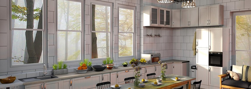 plain kitchen windows