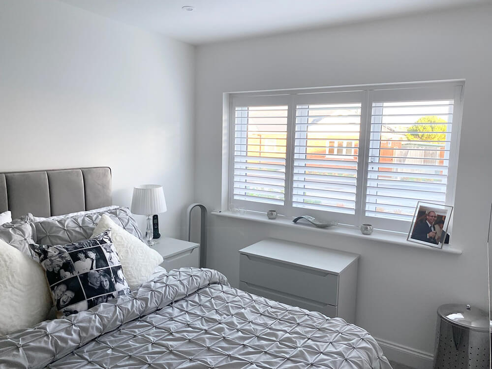 bedroom plantation shutters