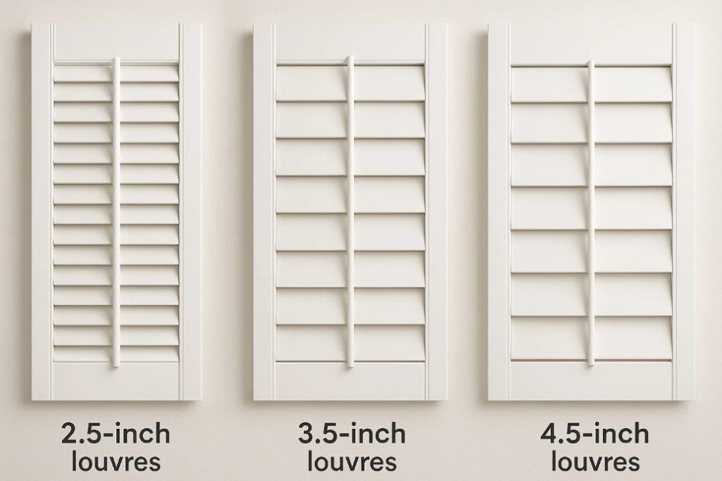 shutter louvre sizes