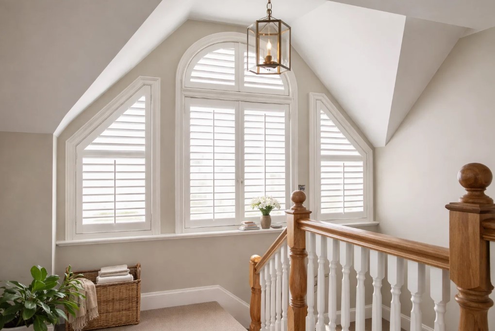 shutters for tricky staircase windows 