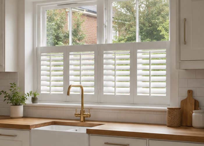 cafe style shutters for kitchen