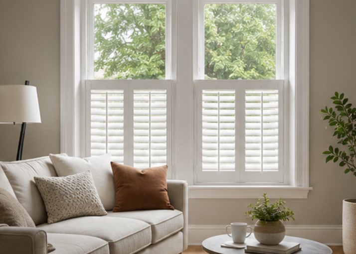 cafe style shutters for living room